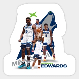 Anthony Edwards 5 Minnesota Sticker